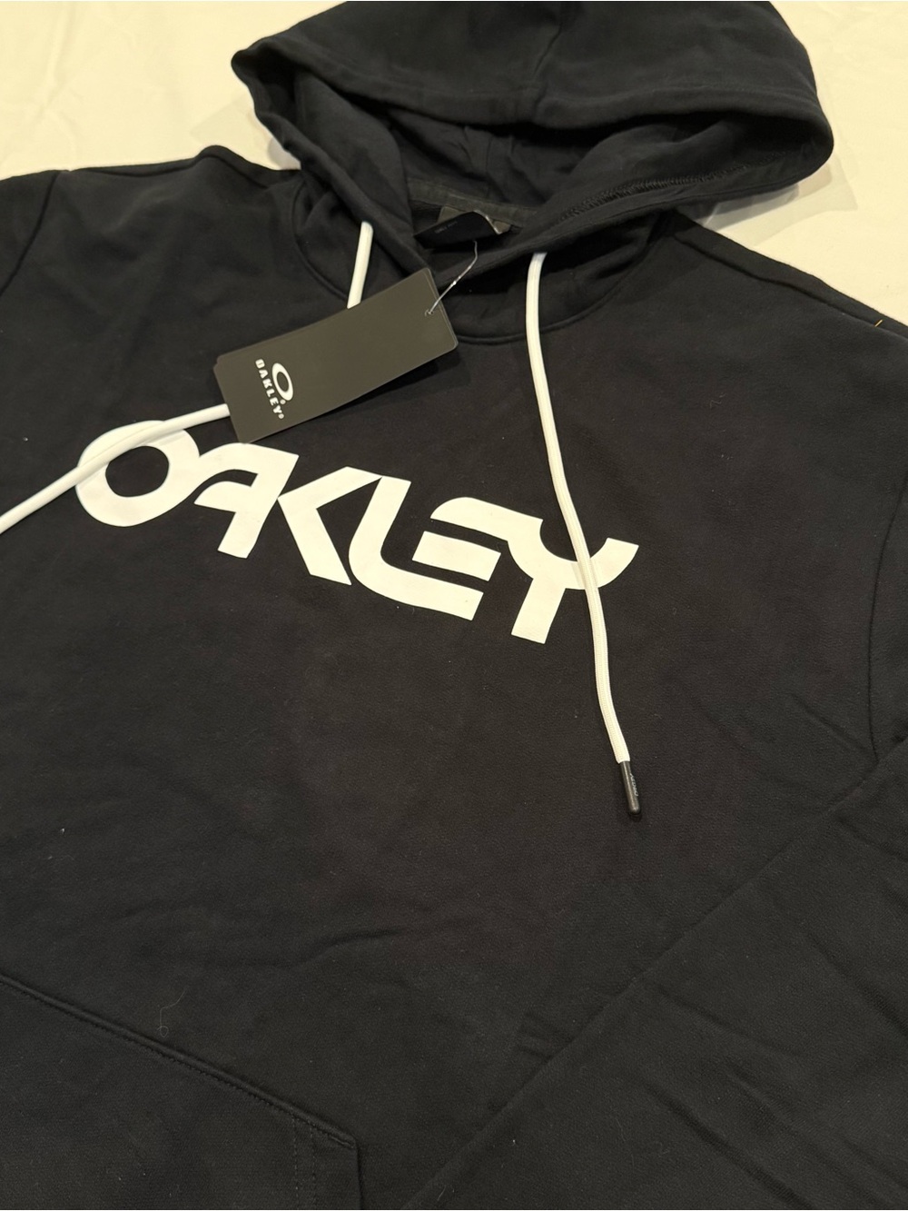 Oakley Black Cotton Pullover Hoodie Men's Size Large with Pocket Drawstring